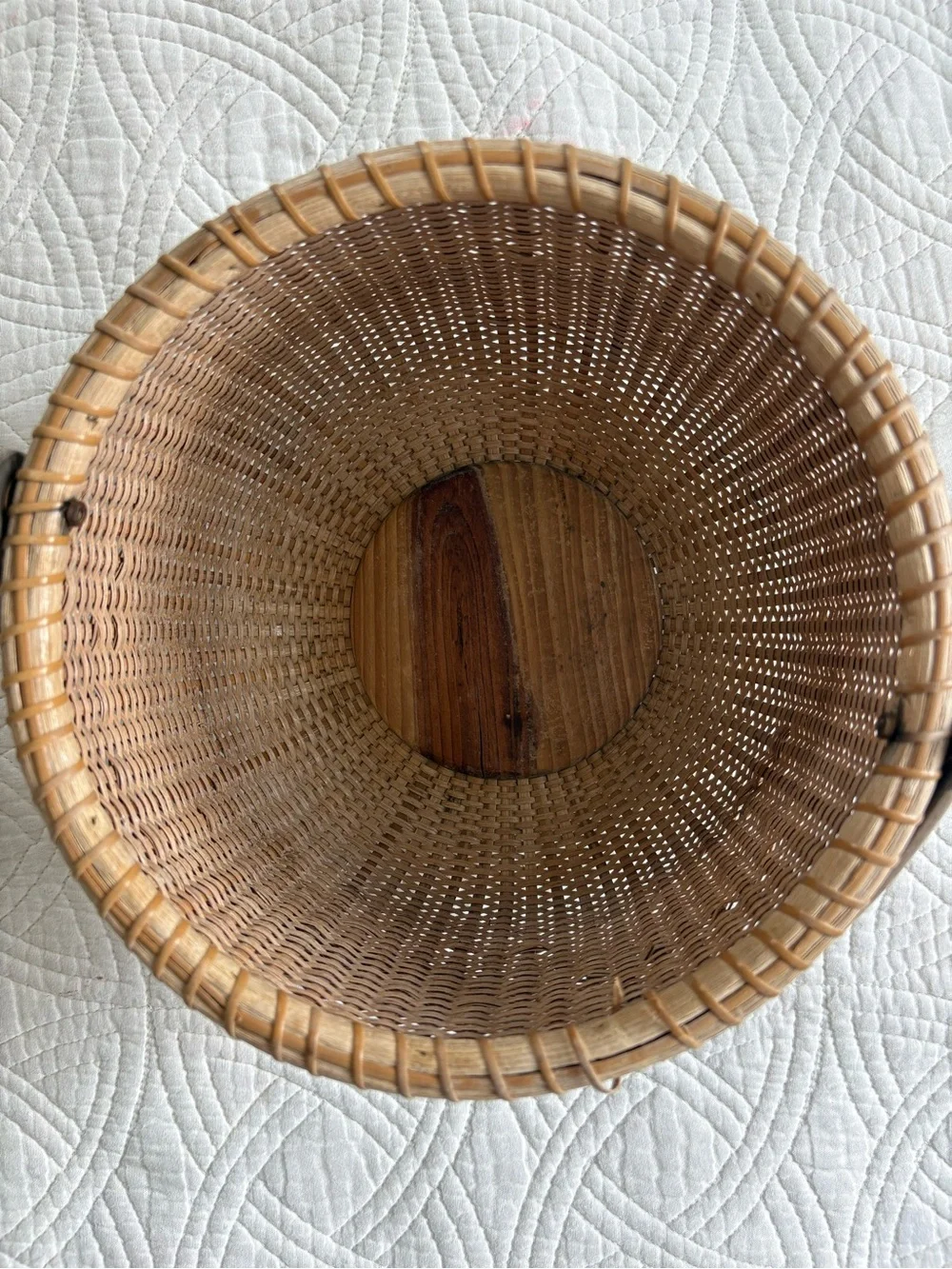 Nantucket Lightship  Basket Woven Wooden Handle